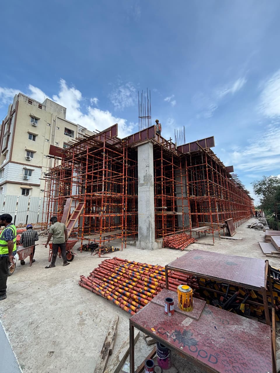 Construction phase 6 — Plastering