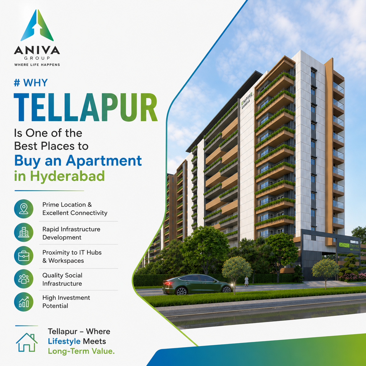 Why Tellapur Is One of the Best Places to Buy an Apartment in Hyderabad ?